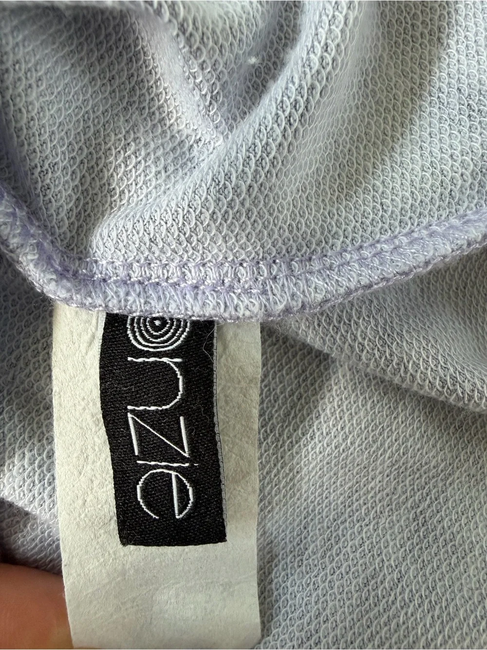 Onzie High Low Tie Dye Sweatshirt in Lavender/Gray